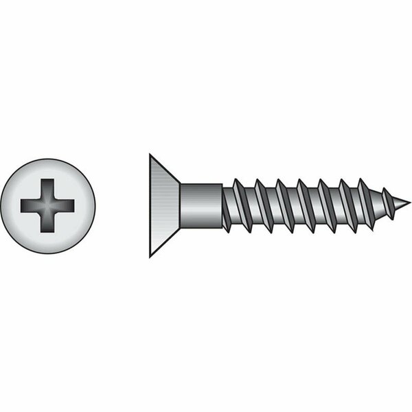 Aceds 8 x 2 in. Phillip Flat Head Wood Screw  Zinc 56159